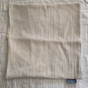 Lovesac Cream Ribbed Corduroy Decorative Pillow Cover 17x17